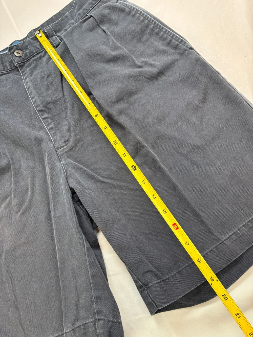 Polo by Ralph Lauren Men's Navy Pleated Classic Cotton Chino Shorts Sz 33